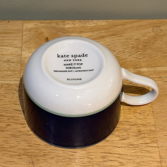 Set of 2 Kate Spade Pink & Blue Make It Pop Porcelain Teacups. Brand New! - Picture 5 of 5